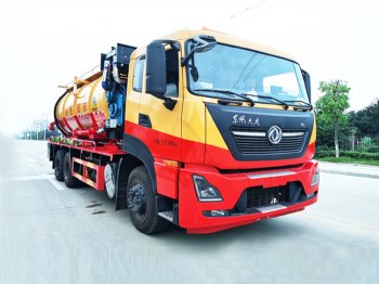 東風(fēng)天龍后雙橋26方清洗吸污車(chē)
